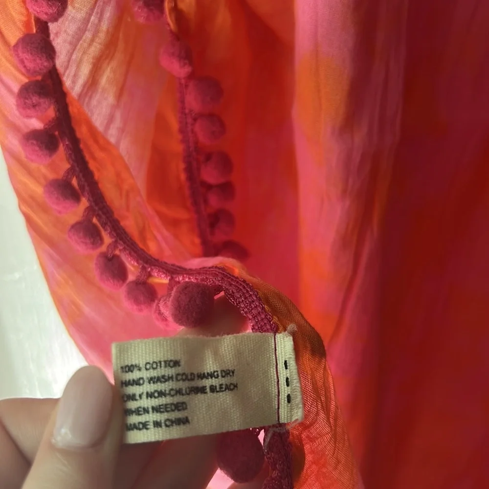 Natural life vibrant, boho, beachy, lightweight cotton scarf - Picture 3 of 5